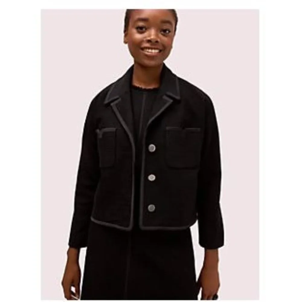 Kate Spade Black Tweed Jacket